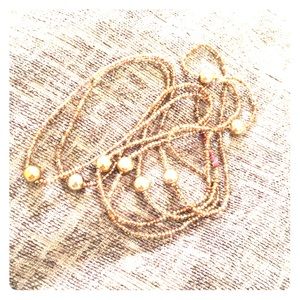 Vintage Jewelry - Lucite long seed bead necklace. Taupe gold beads Vintage Jewelry - Lucite long seed bead necklace. Taupe gold beads